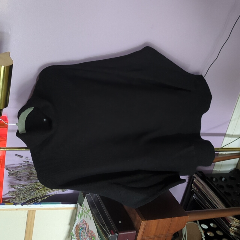 Women's chunky black turtle neck